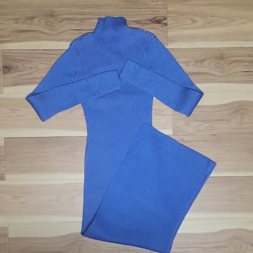 French Connection Blue Ribbed Sweater - Picture 5 of 5